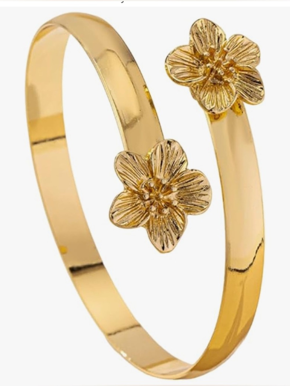 Stunning Nordstrom 18KT Gold dip Flower wrap Bracelet